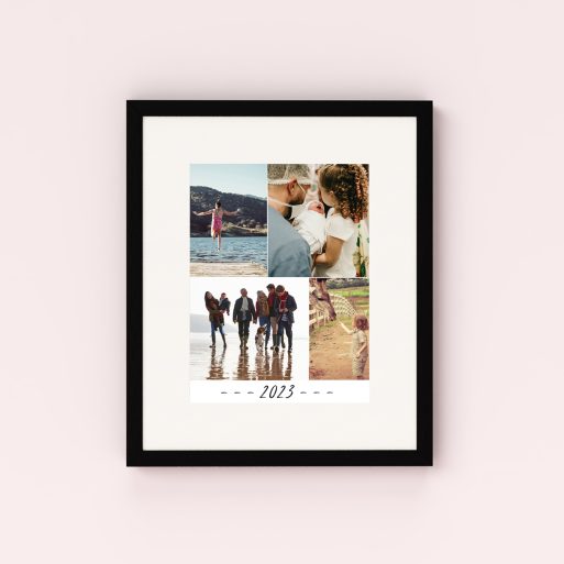 Photo of a framed photo print called 'Annual'. It is 40cm x 30cm in size, in a Portrait orientation. It has space for 4 photos.