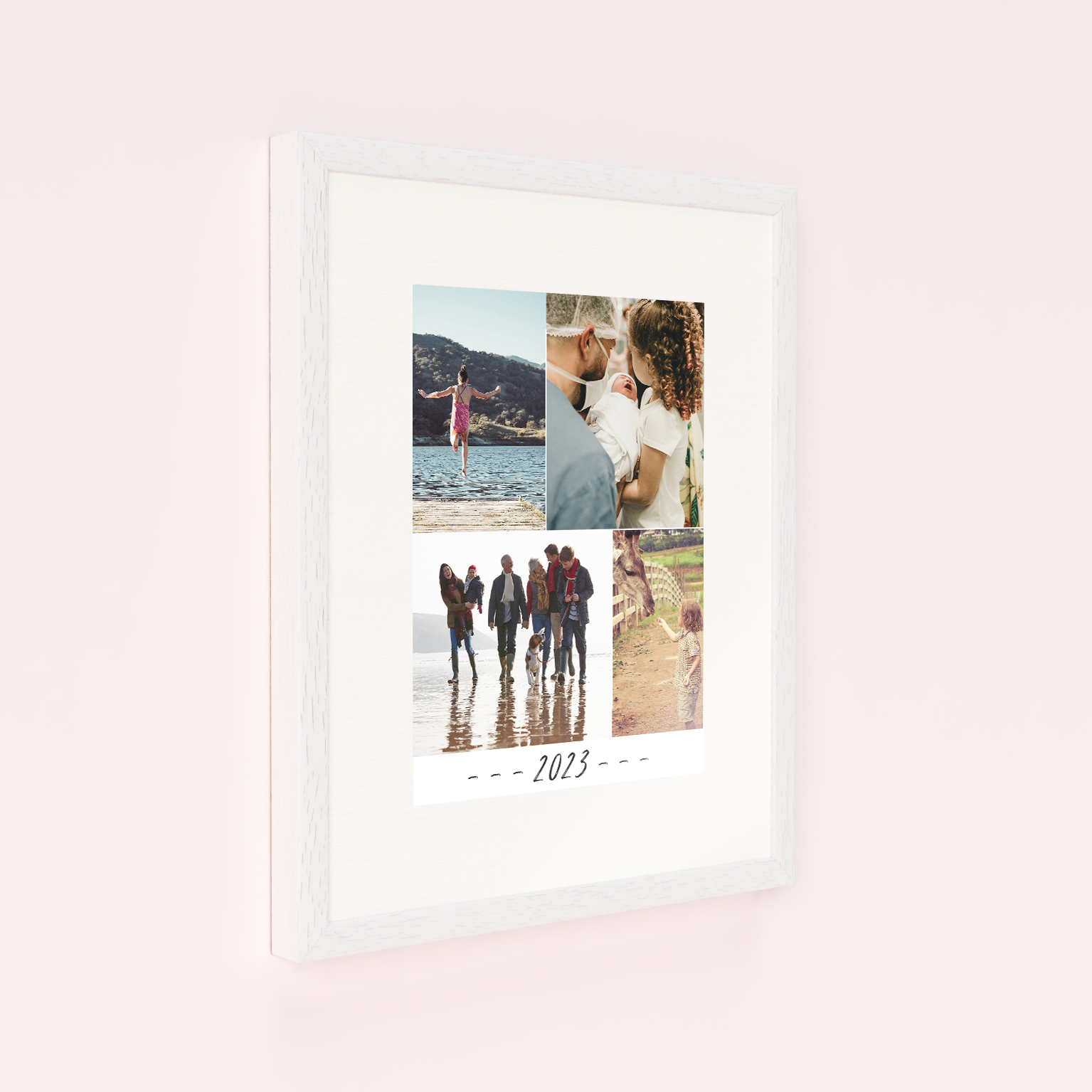 Photo of a framed photo print called 'Annual'. It is 40cm x 30cm in size, in a Portrait orientation. It has space for 4 photos.