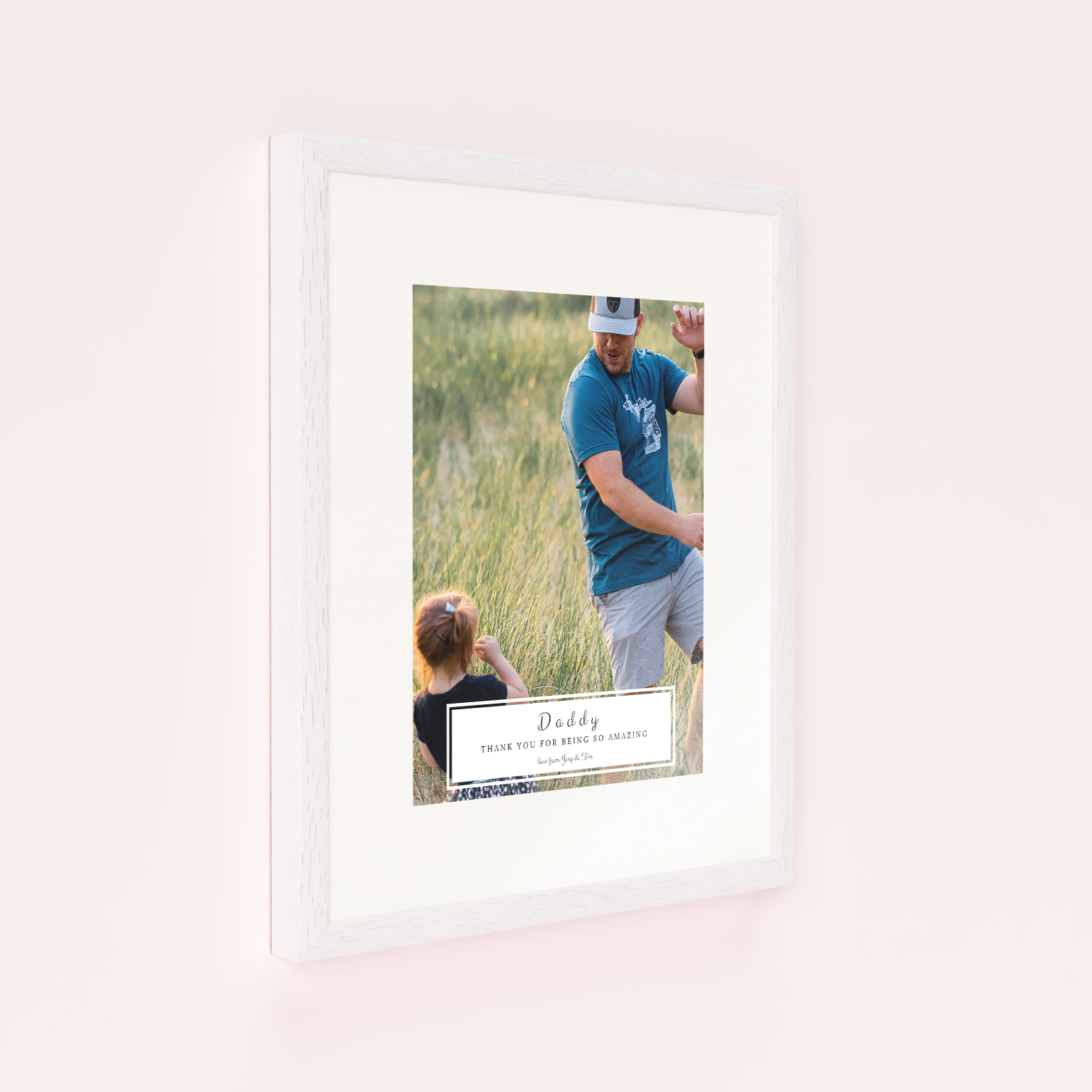 Photo of a framed photo print called 'Paternal Bottom Frame'. It is 40cm x 30cm in size, in a Portrait orientation. It has space for 1 photos.