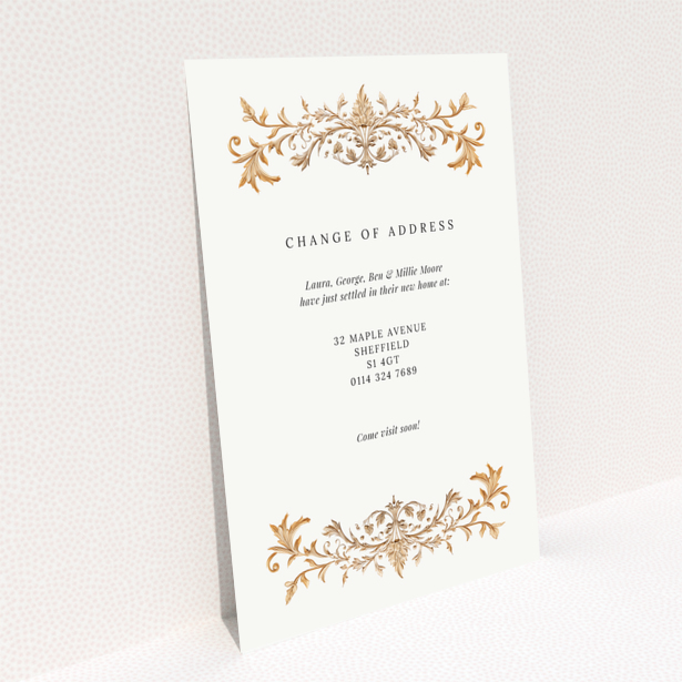 Change of address card design Portrait with no photos on the reverse side