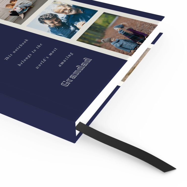 Personalised notebook design with six photos for family memories by Utterly Printable