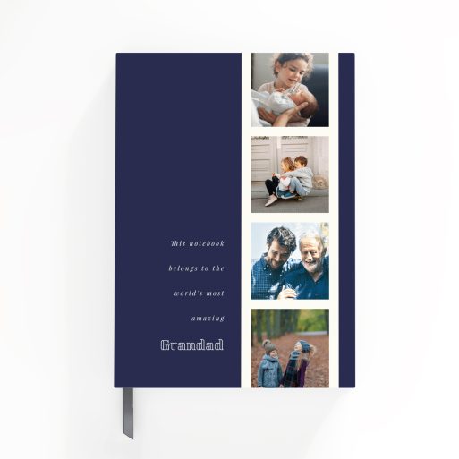 Personalised notebook design with six photos for family memories by Utterly Printable