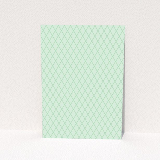 Change of address card reverse side with green geometric pattern design named Portrait