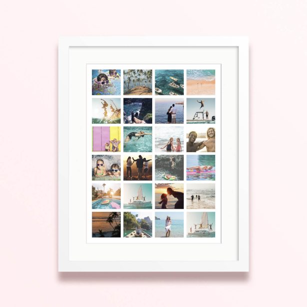 grid moments framed mounted photo print modern style 400x300 portrait white - Grid Moments