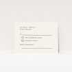 Heritage Crest RSVP Card Template - Elegant Wedding Stationery. This is a view of the front