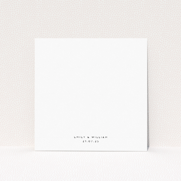 Kew Simplicity Wedding Information Insert Card - Modern Minimalist Design. This image shows the front and back sides together