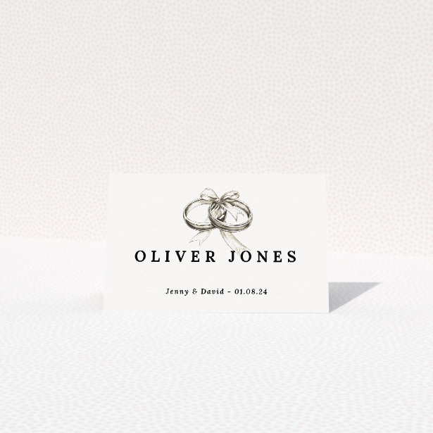 Knotting Hill Wedding Place Cards - Timeless Elegance Design. This is a view of the front