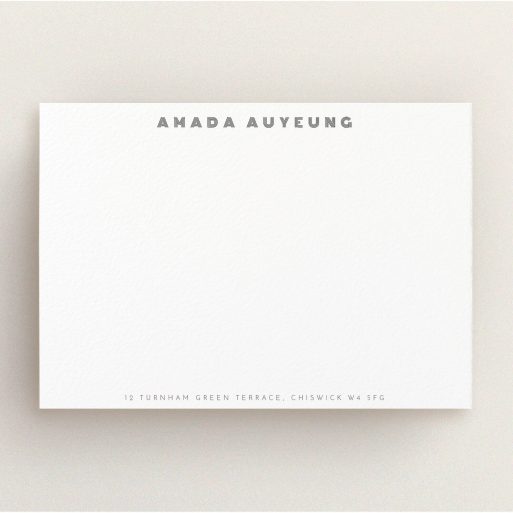 Personalised Note Card Design for Women - "A little bit disco" A ladies personalised note card design titled "A little bit disco". It is an A5 card in a landscape orientation. "A little bit disco" is available as a flat card, with tones of white and black.