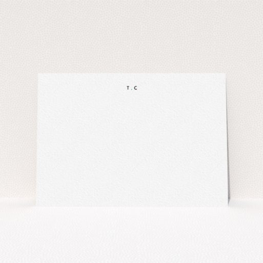 A ladies personalised note card design titled "Blank canvas". It is an A6 card in a landscape orientation. "Blank canvas" is available as a flat card, with tones of white and Blue.