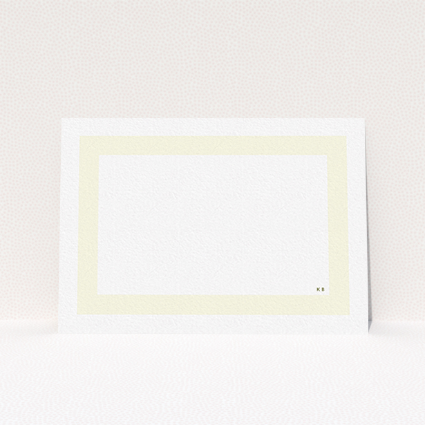 A ladies personalised note card called "Cream border ". It is an A6 card in a landscape orientation. "Cream border " is available as a flat card, with mainly cream colouring.