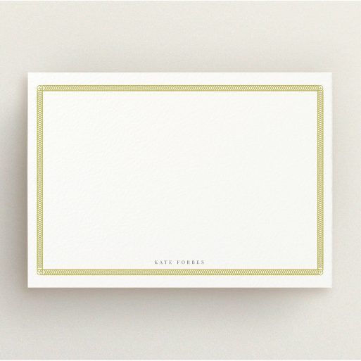 Personalised Note Card Design for Women - "Pick your circle gold" A ladies personalised note card named "Pick your circle gold". It is an A5 card in a landscape orientation. "Pick your circle gold" is available as a flat card, with tones of gold and white.