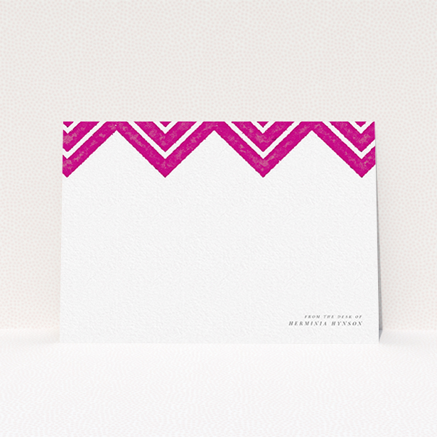 A ladies personalised note card named "Skiapthos". It is an A6 card in a landscape orientation. "Skiapthos" is available as a flat card, with tones of pink and white.