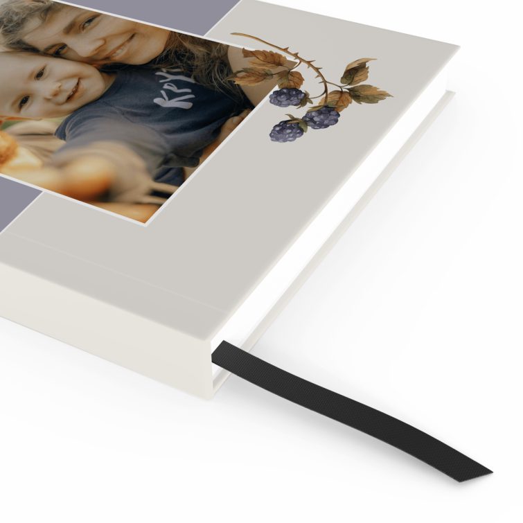 Elegant personalised notebooks design with one photo on the cover by Utterly Printable