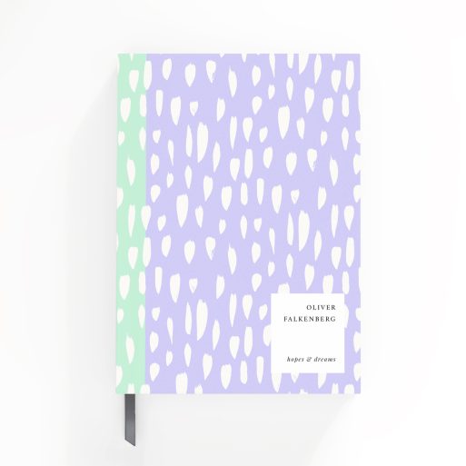 Colourful portrait notebook cover design with abstract pattern, by Utterly Printable, featuring no photos.