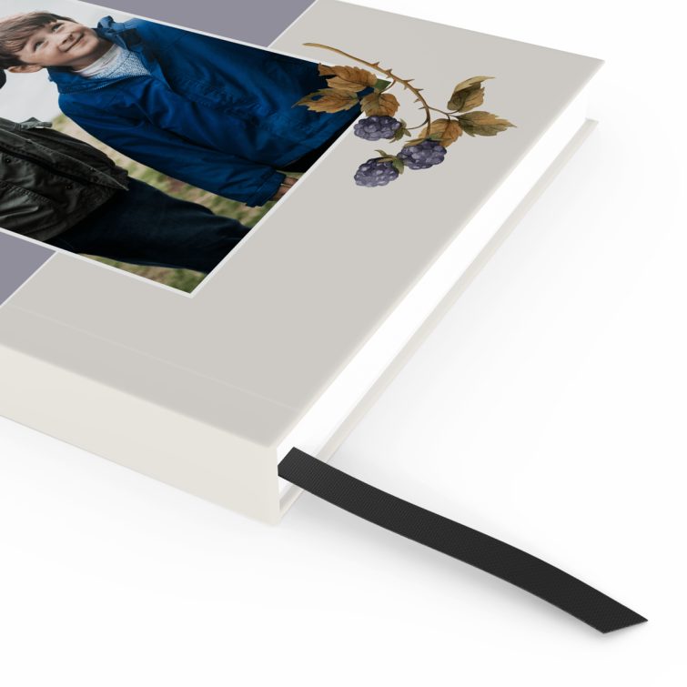 Customisable portrait notebook design with a photo on the cover, created by Utterly Printable for personalised stationery needs.