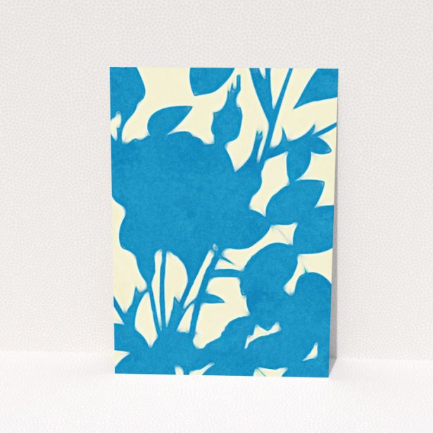 Change of address card design with floral pattern on reverse side - Portrait