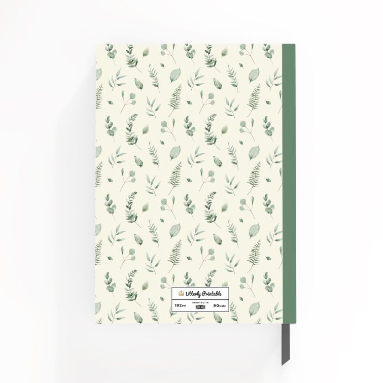 Floral design notebooks with one photo on front cover by Utterly Printable.