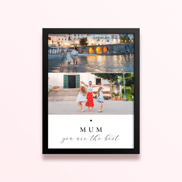 Simple framed prints designs with two photos for mum