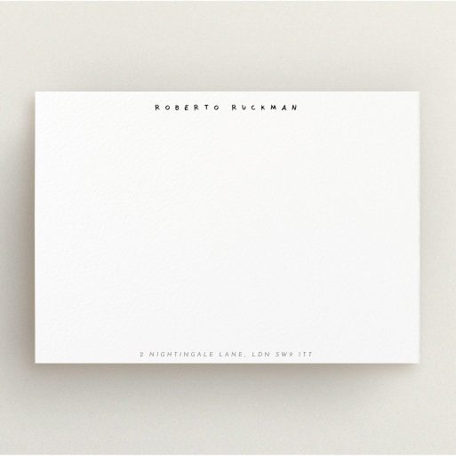 Custom Writing Stationery Design for Men - "Handwriting" A men custom writing stationery design titled "Handwriting". It is an A5 card in a landscape orientation. "Handwriting" is available as a flat card, with mainly white colouring.