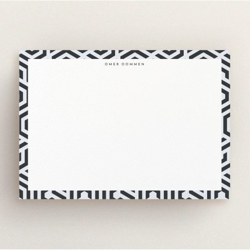Custom Writing Stationery Design for Men - "On the top" A men custom writing stationery design titled "On the top". It is an A5 card in a landscape orientation. "On the top" is available as a flat card, with tones of blue and white.