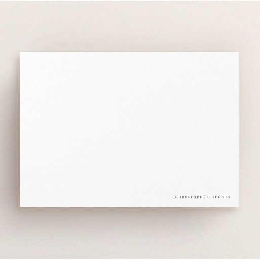 Custom Writing Stationery Design for Men - "Simple as can be" A men custom writing stationery named "Simple as can be". It is an A5 card in a landscape orientation. "Simple as can be" is available as a flat card, with mainly white colouring.