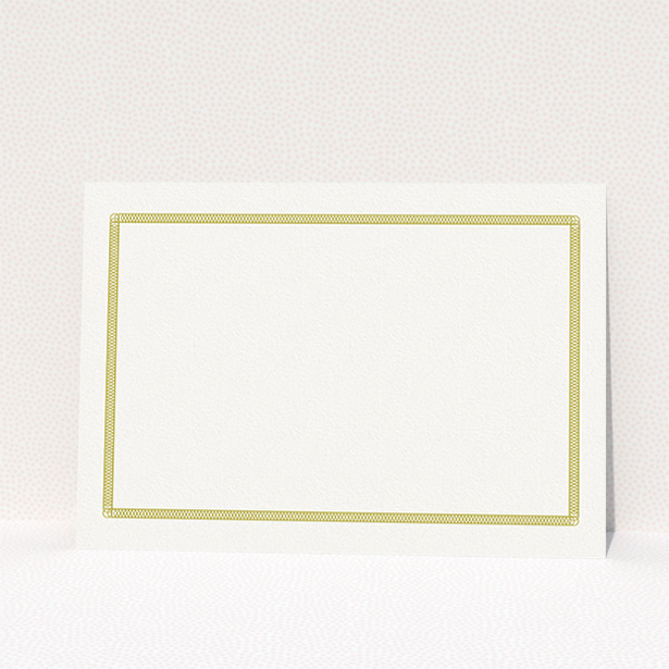 A men personalised note card template titled "All the circle is gold". It is an A5 card in a landscape orientation. "All the circle is gold" is available as a flat card, with tones of gold and white.