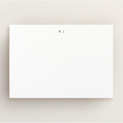 Personalised Note Card Design for Men - "Bullet point" A men personalised note card design named "Bullet point". It is an A5 card in a landscape orientation. "Bullet point" is available as a flat card, with mainly white colouring.