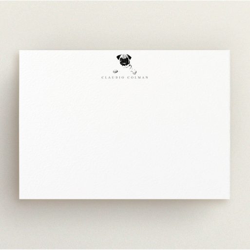 Personalised Note Card Design for Men - "Over the wall" A men personalised note card design called "Over the wall". It is an A5 card in a landscape orientation. "Over the wall" is available as a flat card, with tones of white and black.