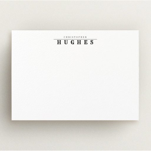 Personalised Note Card Design for Men - "Take the point" A men personalised note card named "Take the point". It is an A5 card in a landscape orientation. "Take the point" is available as a flat card, with mainly white colouring.