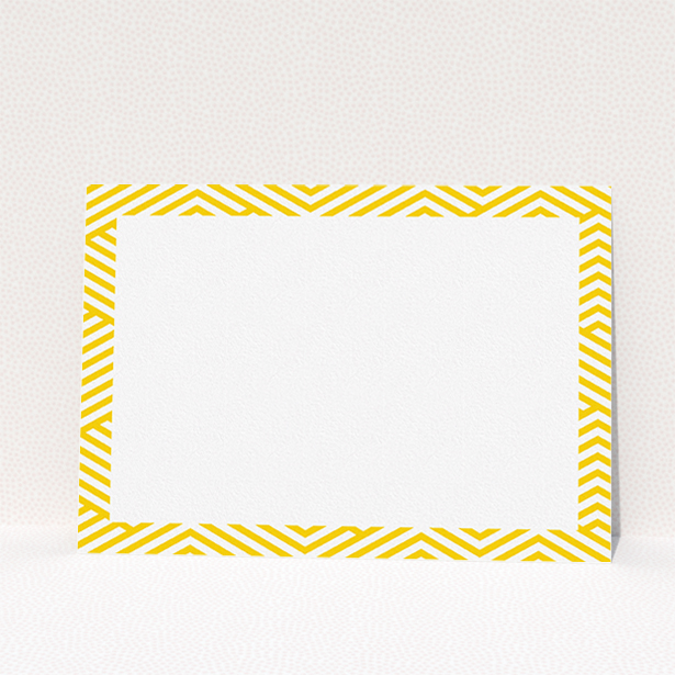 A men personalised note card design called "Yellow maze". It is an A5 card in a landscape orientation. "Yellow maze" is available as a flat card, with tones of yellow and white.