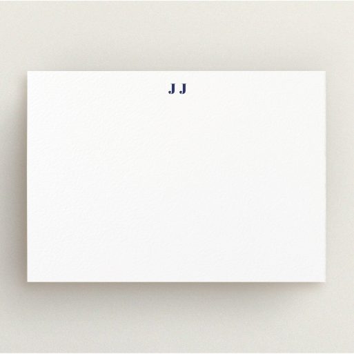 Correspondence Card Design for Men - "As it is" A mens correspondence card named "As it is". It is an A5 card in a landscape orientation. "As it is" is available as a flat card, with tones of white and Navy blue.