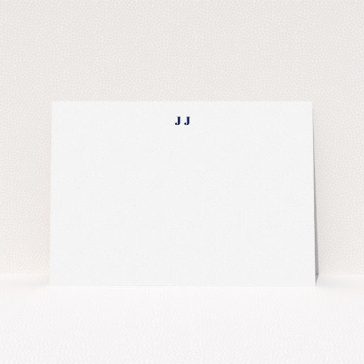 A mens correspondence card named "As it is". It is an A5 card in a landscape orientation. "As it is" is available as a flat card, with tones of white and Navy blue.