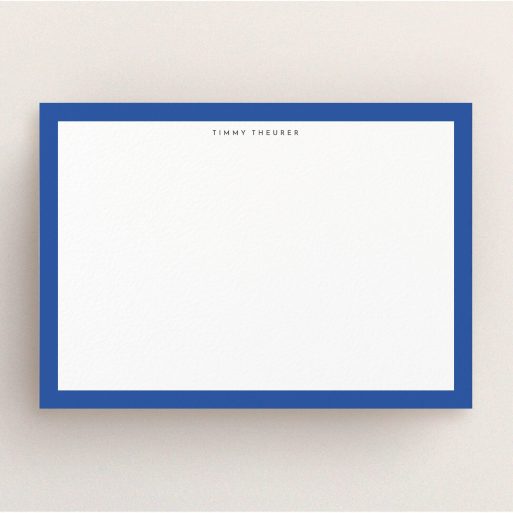 Correspondence Card Design for Men - "Big blue" A mens correspondence card template titled "Big blue". It is an A5 card in a landscape orientation. "Big blue" is available as a flat card, with tones of blue and white.