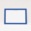 A mens correspondence card template titled "Big blue". It is an A5 card in a landscape orientation. "Big blue" is available as a flat card, with tones of blue and white.