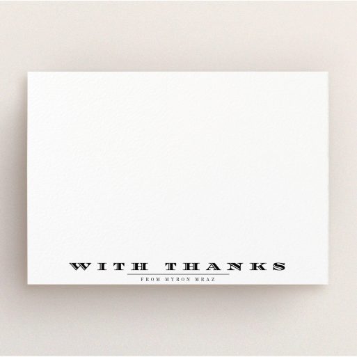 Correspondence Card Design for Men - "Over written" A mens correspondence card template titled "Over written". It is an A5 card in a landscape orientation. "Over written" is available as a flat card, with mainly white colouring.