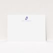 A mens correspondence card called "Purple sound". It is an A5 card in a landscape orientation. "Purple sound" is available as a flat card, with tones of white and purple.
