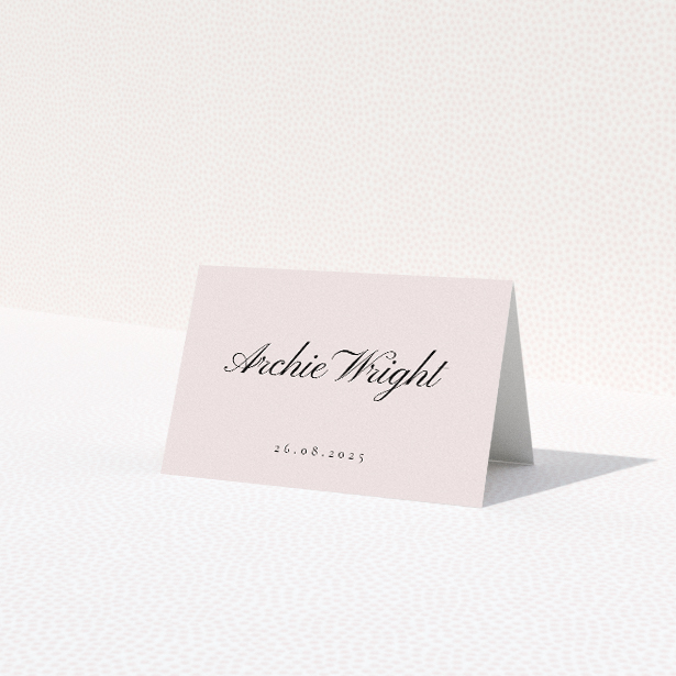 Minimalist Chic Simplicity Place Cards Table Place Card Template. This is a third view of the front