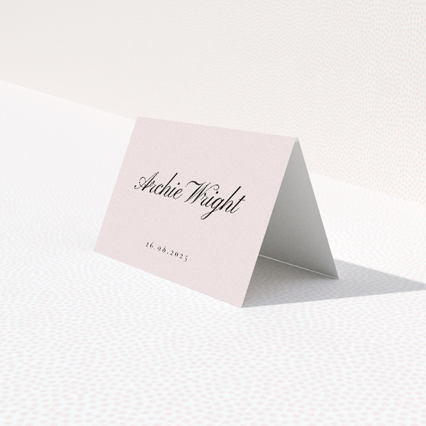 Minimalist Chic Simplicity Place Cards Table Place Card Template. This is a third view of the front