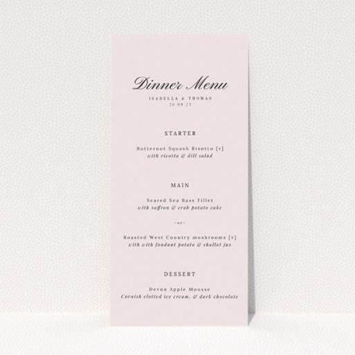 Minimalist Chic Simplicity wedding menu - Elegant and stylish wedding menu design reflecting clean, modern aesthetics, perfect for couples seeking simplicity and sophistication This is a view of the front