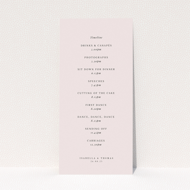 Minimalist Chic Simplicity wedding menu - Elegant and stylish wedding menu design reflecting clean, modern aesthetics, perfect for couples seeking simplicity and sophistication This is a view of the back