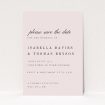 Minimalist Chic Simplicity Wedding Save the Date Card Template - Understated Elegance with Clean Typography. This is a view of the front