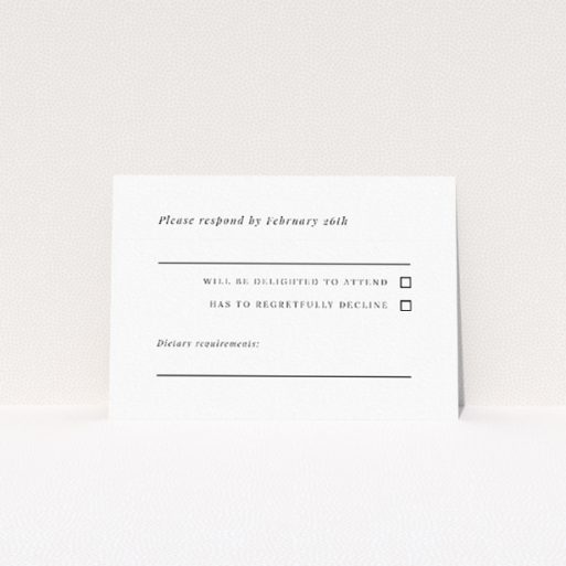 Minimalist Sprig RSVP cards - Clean and chic botanical design for wedding response cards. This is a view of the front