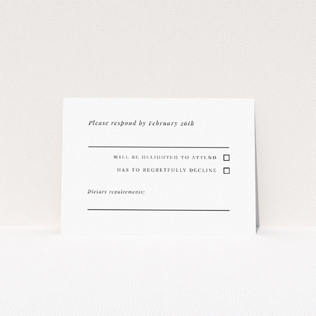 Minimalist Sprig RSVP cards - Clean and chic botanical design for wedding response cards. This is a view of the front