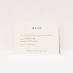 Timeless Modern Monochrome Motif RSVP Card - Wedding Stationery by Utterly Printable. This is a view of the front