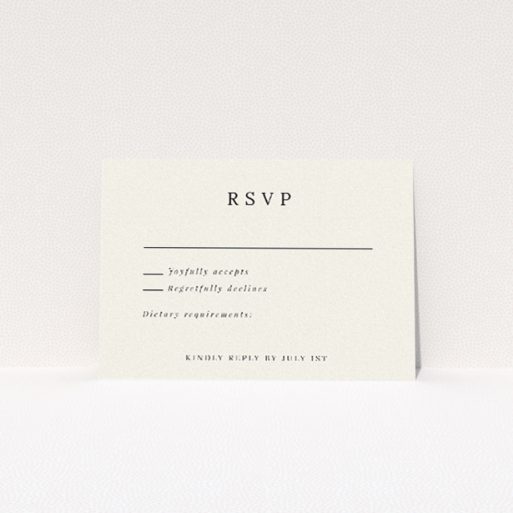 Timeless Modern Monochrome Motif RSVP Card - Wedding Stationery by Utterly Printable. This is a view of the front