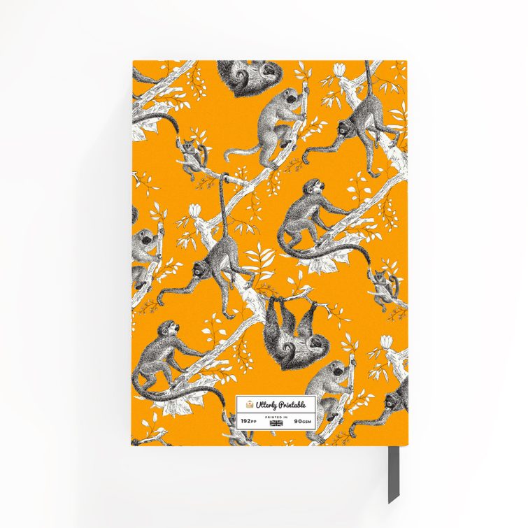 Notebook cover design by Utterly Printable featuring an illustrated pattern with no photos, suitable for personalised daily notes and scribbles.