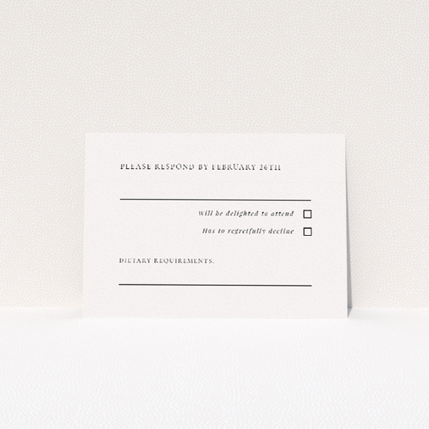 Monogram Floral Chic RSVP Card Template - Modern Wedding Stationery. This is a view of the front