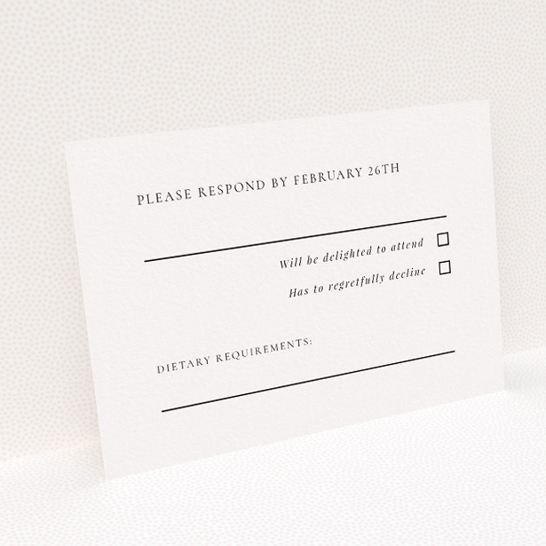 Monogram Floral Chic RSVP Card Template - Modern Wedding Stationery. This is a view of the back