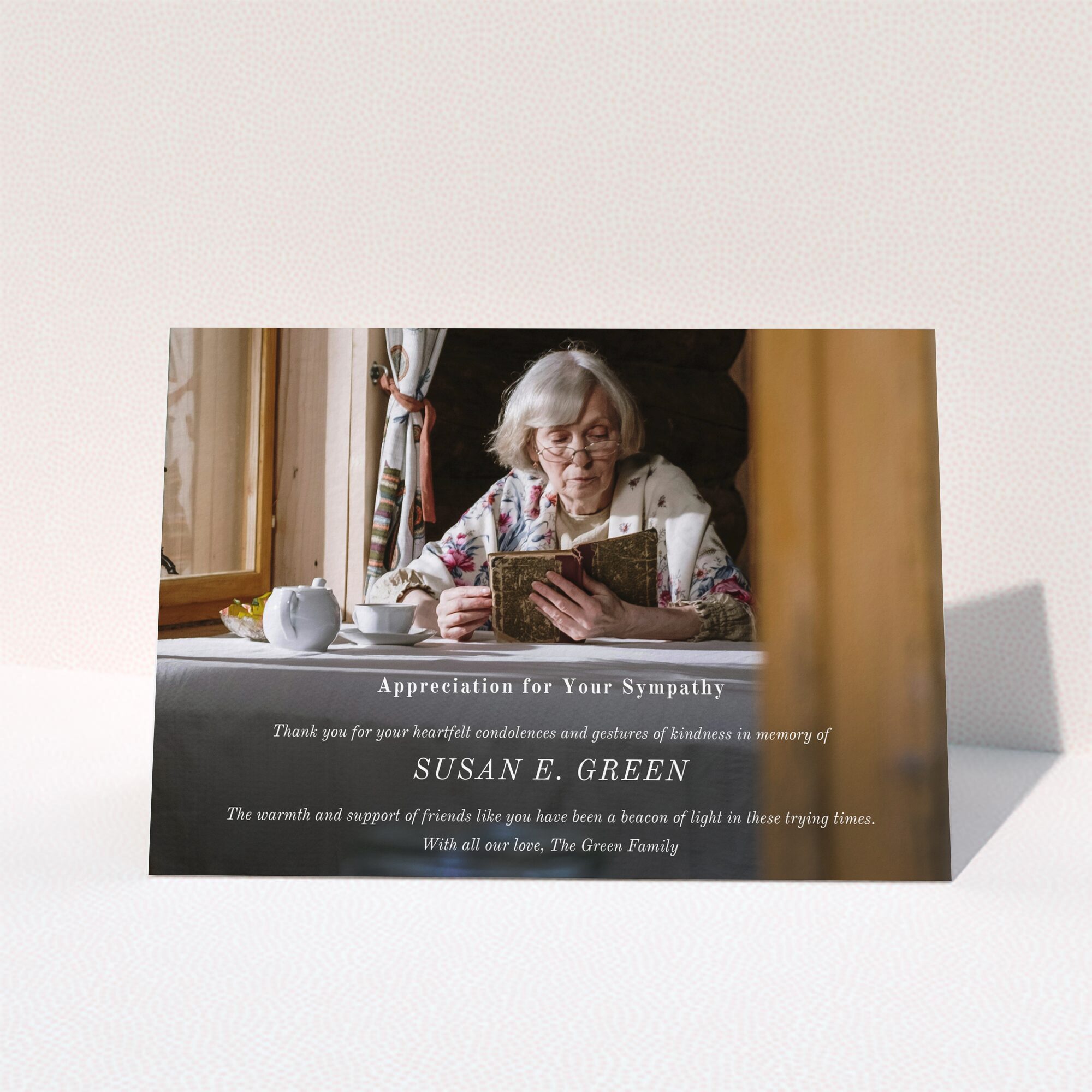 Funeral Reflection Examples Morning Reflection in Funeral Thank you Cards
