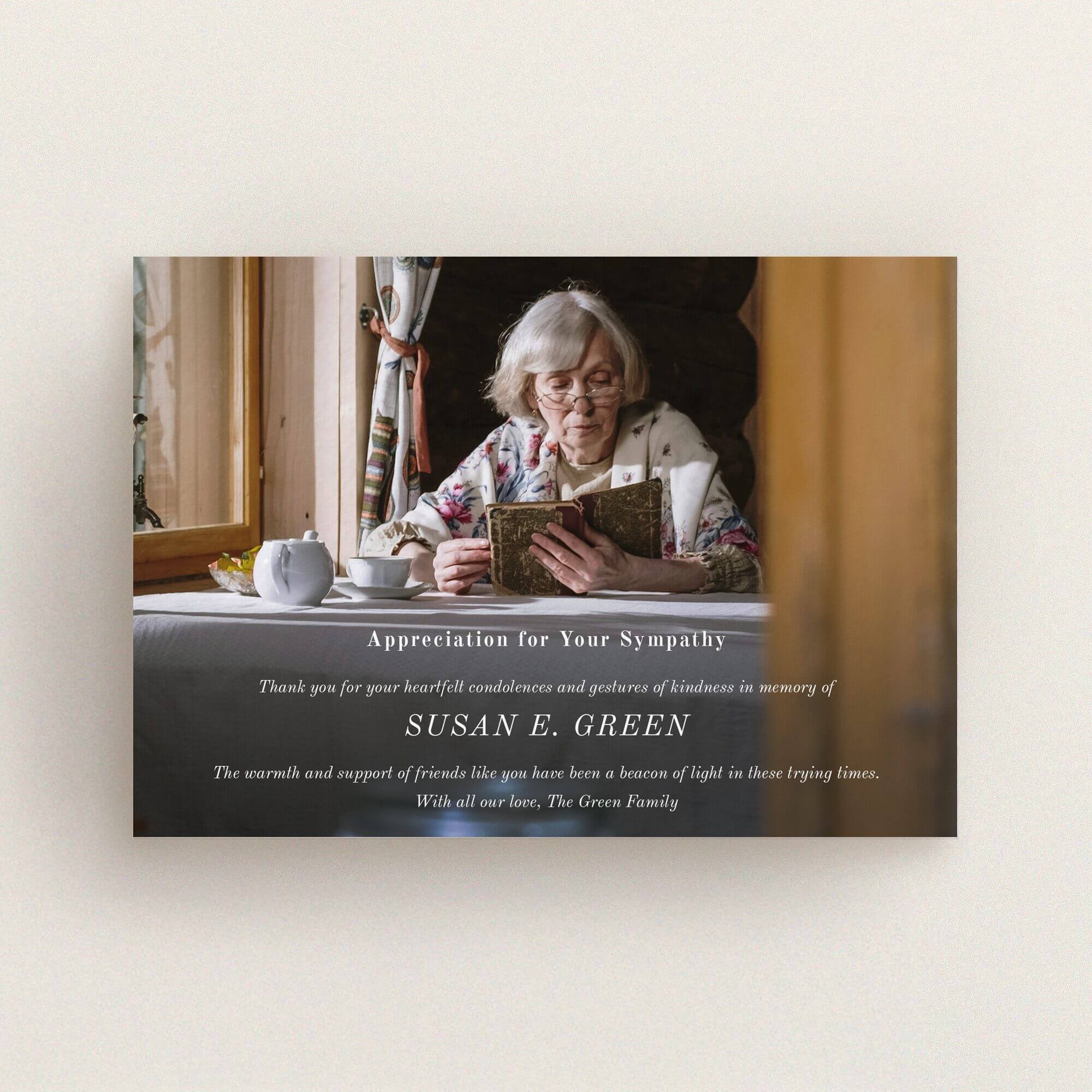 Funeral Reflection Examples Morning Reflection in Funeral Thank you Cards
